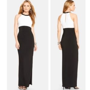 Ralph Lauren Beaded Collar Gown Formal Dress, 10